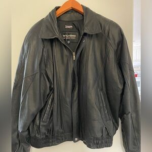 Wilson's 100% Leather Experts Jacket Men's Bomber XL Black Thinsulate Lining EUC